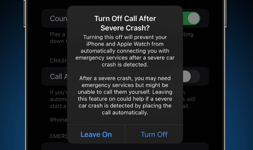 晴隆苹果14维修分享 iPhone 14 和 Apple Watch 上关闭崩溃检测 
